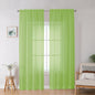 OWENIE Lime Sheer Curtains for Bedroom Living Room 90 Inches Long, Elegant Solid Light Filtering Window Curtain Panles, Modern Rod Pocket Lime Curtain, 2Pcs, Each 42" W x 90" L