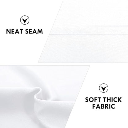 DWCN White Curtains for Living Room Thermal Insulated, 50% Light Blocking Curtains for Bedroom, Dining Room Window, W 38x L 45 Inch, Set of 2 Rod Pocket Curtain Panels
