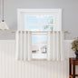Nanspring Cream Linen Cafe Curtains 30 Inch Length Privacy Light Filtering Semi Sheer Front Door Small Window Curtains Back Tab Rod Pocket Short Curtain for Bathroom Kitchen Basement RV 26x30 Cream