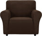 ZNSAYOTX Super Stretch Chair Slipcover Universal Sofa Chair Covers for Living Room Dogs Pet Furniture Protector Spandex Armchair Slipcovers with Anti Slip Foam Sticks (Coffee, Chair)