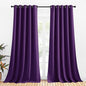 NICETOWN Blackout Curtain Panels for Bedroom, 2 Panels, W70 x L95-inch, Royal Purple, Thermal Insulated Grommet Top Blackout Draperies and Drapes for Basement