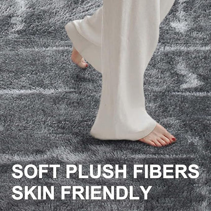 Area Rugs for Living Room, 6x9 Feet Soft Fluffy Shagg Plush Rug High Pile Large Non-Slip Floor Carpet for Bedroom Nursery Kids Home Dorm Decor Grey Star