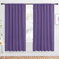 NICETOWN Bedroom Window Curtain Panels, Lilac Purple, 2 Panels, 62 in x 72 in (W x L), Window Treatment Thermal Insulated Rod Pocket Room Darkening Curtains/Drapes for Patio Door