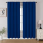 CUCRAF Royal Blue Blackout Curtains 72 inch Length 2 Panels Set, Rod Pocket Room Darkening Drapes for Bedroom Living Room, Insulated Thermal Light Blocking Window Curtain (W52 x L72 Inch)