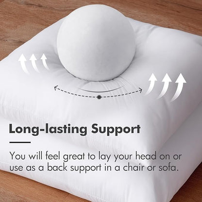 MIULEE Throw Pillow Insert Premium Pillow Stuffer Sham Rectangle for Decorative Cushion Bed Couch Sofa 17x17 Inch