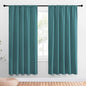 NICETOWN Window Curtains Blackout Drapes - Thermal Insulated Solid Rod Pocket Blackout Curtains/Draperies for Living Room (Sea Teal, One Pair, 52 by 72-Inch)