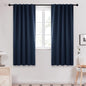 Deconovo Blackout Curtains, Thermal Insulated, W42 x L63 2 Panels, Back Tab, Machine Washable, Room-Darkening Drapes for Bedroom/Living Room Navy Blue