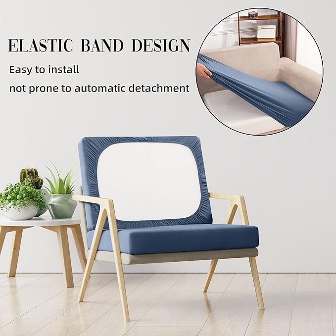 Outdoor Cushion Covers Set,8PCS Patio Furniture Couch Seat Slipcovers, Replacement for Sofa Sectional Chair(Cover，Only)