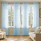 MIULEE Sky Blue Sheer Curtains 108 Inches Long, 4 Panels Set, Light Filtering Rod Pocket Voile Drapes for Living Room and Bedroom, Airy Soft Fabric Window Treatments, 42 x 108 Inches