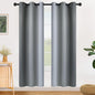 SimpleHome Ombre Room Darkening Curtains for Living Room, Light Blocking Grey to Greyish White Thermal Insulated Grommet Window Curtains/Drapes for Bedroom, 2 Panels, 42x72 inches Length