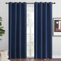 NICETOWN Navy Blackout Curtains 86" Long for Living Room, Thermal Insulated Window Treatment Light Reducing Room Darkening Drapes for Boys Kids Bedroom, Classroom, Apartment (55" W x 86” L, Set of 2)