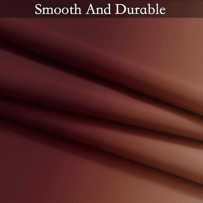 SimpleHome Ombre Room Darkening Curtains for Bedroom, Gradient Red to Grey White Light Blocking Thermal Insulated Grommet Window Curtain/Drapes for Living Room,2 Panels, 52x84 inches Length