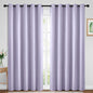 Yakamok Blackout Curtains Room Darkening Thermal Insulated Window Panels,Solid Grommet Top Drapes for Bedroom/Living Room(70Wx84L, Lilac, 2 Panels)