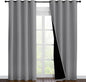NICETOWN Full Shade Curtain Panels, Pair of Energy Smart & Noise Blocking Out Blackout Drapes for Dining Room Window, Thermal Insulated Guest Room Lined Window Dressing(Silver Grey, 55 x 86 inch)