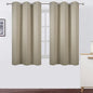 LEMOMO Beige Thermal Blackout Curtains/38 x 54 Inch/Set of 2 Panels Room Darkening Curtains for Bedroom