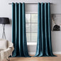 MIULEE Blue Velvet Curtains 72 Inches Length Blackout Curtains Thermal Insulated Soundproof Room Darkening Grommet Curtains/Drapes for Living Room Bedroom 52 x 72 Inch 2 Pcs Peacock Blue