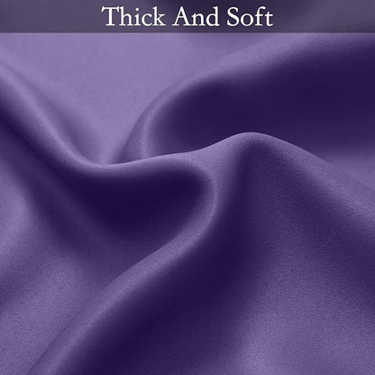 SimpleHome Ombre Room Darkening Curtains for Bedroom, Light Blocking Grey White to Lavender Purple Thermal Insulated Grommet Window Curtains/Drapes for Living Room,2 Panels, 52x84 inches Length