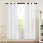 NICETOWN White Sheer Curtains 72 inches Long - Grommet Light Filtering Window Treatments Airy & Breathable Drapes Elegant Solid Drapes for Bedroom/Living Room, W42 x L72, 2 Panels