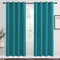 NICETOWN Room Darkening Curtains 78 inch Length 2 Panels, Thermal Insulated Grommet Blackout Curtains for Modern Casual Elegant Bedroom Kids Room Theme Decoration (Peacock Teal, 2 Pieces, W55)