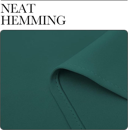 NICETOWN 2 Panels Blackout Curtains, Rod Pocket Thermal Insulated Drapes for Kitchen, Heavy Duty Small Window Treatment for Dorm Room, Studio Apartment, Basement (Hunter Green, W42 x L30)