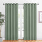 NICETOWN Room Darkening Draperies Window Curtain Panels, Greyish Green, 2 Panels, W60 x L84 -inch, Thermal Insulated Grommet Room Darkening Curtains for Bedroom