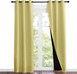 NICETOWN Paler Yellow Full Shade Curtain Panels, Pair of Thermal Insulated & Energy Efficiency Blackout Curtains for Living Room Windows, Lined Silky Performance Window Dressing (37" Wide x 84" Long)