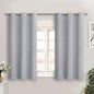 BGment Light Grey Short Blackout Curtains for Small Windows, 38 x 45 Inch Thermal Insulated Tier Set of 2 Panels Sun Blocking Drapes for Kitchen Bedroom