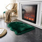 EasyJoy Ultra Soft Fluffy Shaggy Area Rug Faux Fur Rug Chair Cover Seat Pad Fuzzy Area Rug for Bedroom Floor Sofa Living Room (2 x 3 ft Sheepskin, Dark Green)