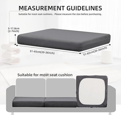 14Pcs Outdoor Cushion Covers, Patio Cushion Covers,Stretch Elastic Slipcovers, Replacement Washable & Reusable Furniture Protector for Patio Couch (Grey,Cover Only)