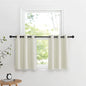 NICETOWN 24 inch Long Blackout Tiers, Farmhouse Grommet Half Window Curtains, Light Block Small Window Valances for Kitchen Cupboard, Covering for Bathroom, W34 x L24, Natural, 2 Panels