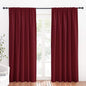 RYB HOME Large Blackout Curtains for Bedroom 84 inches Long 2 Panels Set, Privacy Thermal Insultaed Sunlignt Heat Blocking Drapes for Sliding Patio Door, Width 70 by Length 84, Burgundy Red