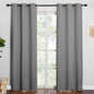NICETOWN Thermal Insulated Grommet Blackout Curtains for Office, Kids Window Drape Panel for Nursery, Privacy Short Curtains (Silver Grey, 2 Panels, W42 x L84-Inch)