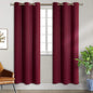 BGment Blackout Curtains for Bedroom - Grommet Thermal Insulated Room Darkening Curtains for Living Room, Set of 2 Panels (38 x 84 Inch, Burgundy)