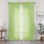 OWENIE Lime Sheer Curtains 84 Inches Long for 2 Panels Set, Solid Light Filtering Voile Sheer Curtains for Living Room Bedroom, Modern Rod Pocket Lime Curtain, 2 Pcs Total 84 Width 84 Long