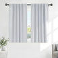 PONY DANCE 60% Light Filtering White Curtain Panels, Kitchen Curtains Room Darkening Energy Saving Short Drapes with Back Tab for Bedroom Home Decor, 52 in Wide by 54 Long, Greyish White, 2 Pieces