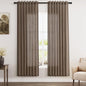 Nanspring Light Brown Semi Sheer Linen Curtains 72 Inch Length for Living Room Back Tab Rod Pocket Modern Farmhouse Coastal Decor Cotton Textured Gauze Curtains 72 Inches Long for Dining Room Office