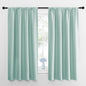 NICETOWN Kitchen Curtains, Short Blackout Curtains & Drapes, Aqua Blue, 34 in x 45 in (W x L), Set of 2, Thermal Insulated Rod Pocket Window Treatment Draperies for Nursery