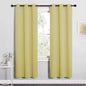 NICETOWN Bedroom Curtain Panels Blackout Draperies, Thermal Insulated Solid Grommet Blackout Curtains/Drapes (Paler Yellow, 1 Pair, 34 by 72-inch)