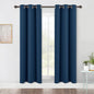 NICETOWN Blackout Window Curtains 70" L, 2 Panels, 34 inch, Moroccan Blue, Grommet Top Room Darkening Thermal Insulated Vertical Window Drapes Modern for Flat/Apartment