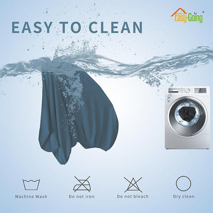 Easy-Going Stretch Sectional Couch Covers 1 Piece Chaise Lounge Slipcover L Shape Separate Cushion Couch Seat Chaise Cover for Both Left/Right Sectional Couch Bluestone