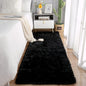 Chicrug Soft Runner Rugs for Bedroom Living Room Plush Fluffy Rug 2x7 Feet, Shag Furry Area Rug Carpet Non Shedding for Nursery Children Kids Girls Room Home Decorative, Black