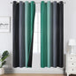 Estelar Textiler Black and Green Ombre Blackout Curtains for Living Room,Energy Efficient Room Darkening Drapes, Grommet Thermal Insulated Window Treatments for Bedroom,52Wx72L,2 Panels