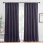 NICETOWN Blackout Curtains for Living Curtains, Greyish Purple, 2 Panels, 52 by 95, Room Darkening Window Curtain Panels, Easy-Care Solid Thermal Insulated Draperies/Drapes for Daughter Room