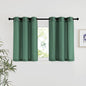 NICETOWN Linen 36 inch Curtains for Kitchen Window, Grommet Thick Flax Linen Olive Green Small Window Treatments Privacy Assured with Light Filtering for Cafe/Kids Room, W42 x L36, 2 Panels