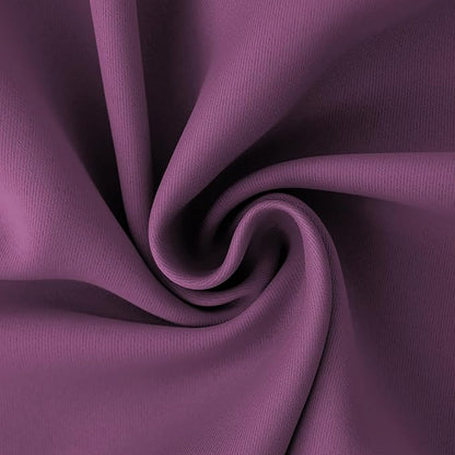 BGment Room Darkening Curtains 63 Inches Long - Grommet Thermal Insulated Drapes Window Treatment Curtains for Bedroom, 2 Panels, 42 x 63 Inch, Eggplant Purple