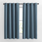 NICETOWN Smoky Blue Curtains for Girls Room - Thermal Insulated Solid Grommet Room Darkening Panels/Drapes for Boy's Bedroom (Smoky Blue, 1 Pair, 52 by 63-Inch)