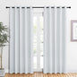 NICETOWN Room Darkening Curtain Panels for Bedroom -Easy-Care Solid Thermal Insulated Grommet Room Darkening Draperies/Drapes (Greyish White, 2 Panels, 60 by 84)