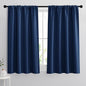 RYB HOME 54 inch Blackout Curtains for Living Room, Rod Pocket Thermal Insulated Small Window Drapes Room Darkening Shades for Bedroom Studio Dorm, W 42 x L 54 inch, Set of 2 Panels, Navy Blue