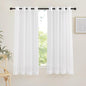NICETOWN Sheer Curtain Panels Grommet - Ivory Voile Sheer Window Curtains for Bedroom/Living Room, 2 Pieces, 54 Wide x 63-inch Length