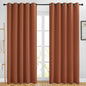NICETOWN Blackout Large Window Curtains 84 inches Long - Grommet Room Darkening Sliding Door Thermal Curtains & Drapes Sound Block for Bedroom/Living Room (Burnt Orange, 2 Panels, W66 x L84)